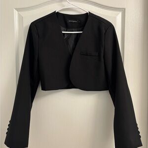 Black Women's Cropped Jacket